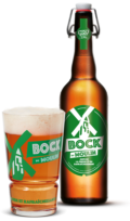 bouteille et verre de la biere Bock du moulin